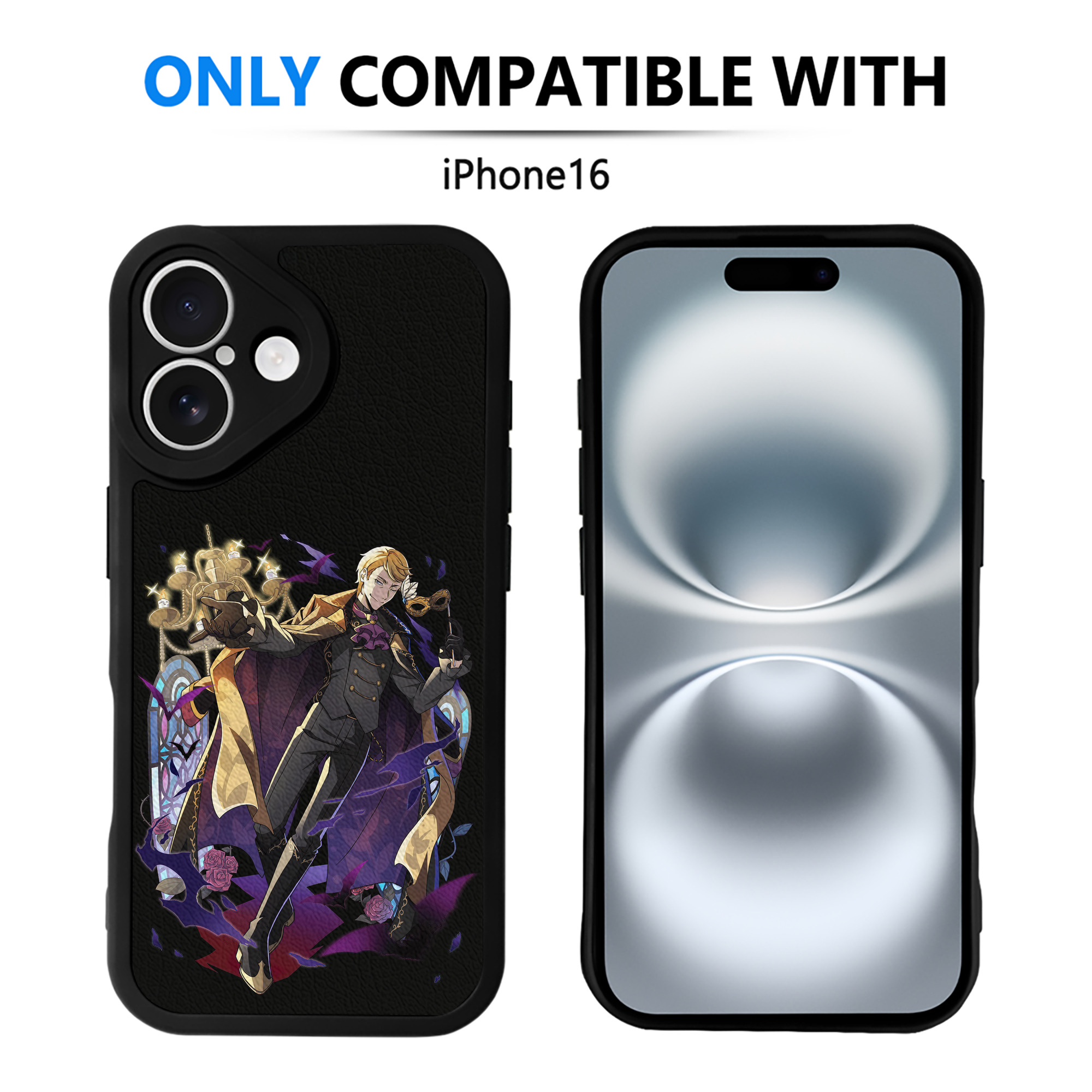 （画像用） 文豪ストレイドッグス Bungo Stray Dogs 【iPhone 16シリーズ対応】シリコンスマホケース（レザー調） 材質：シリコン
